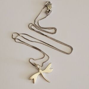 925 Silver Dainty Minimalist Necklace with Dragonfly Pendant